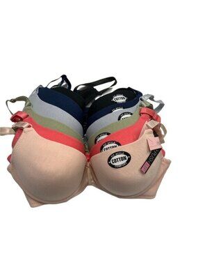 Bundle of Six Cotton Push-Up Bras